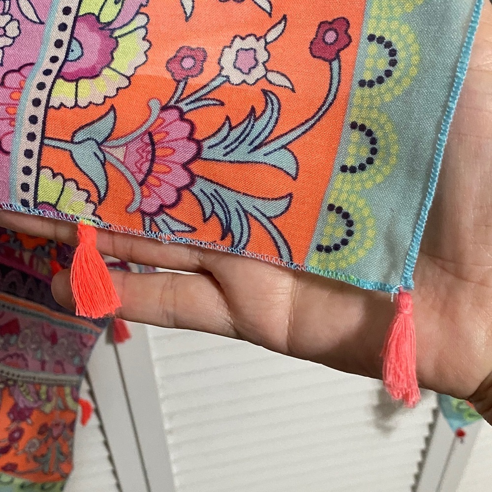 Aldo Colorful Bohemian Scarf with Tassels - Picture 8 of 12